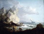 Thomas Gainsborough Seashore with Fishermen oil painting artist